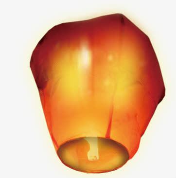 孔明灯飞舞免抠