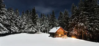 圣诞小木屋淘宝背景图高清