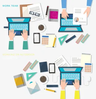 团队合作办公免抠