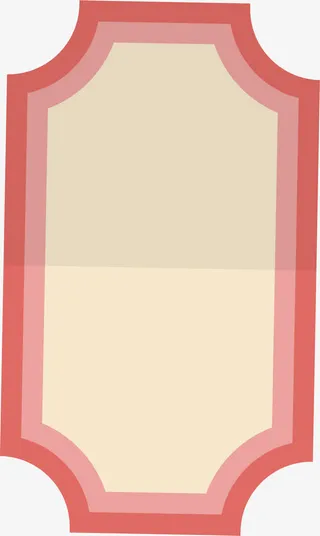 卡通竖边框免抠