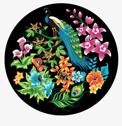 花纹刺绣卡通免抠