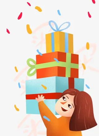 卡通双十一购物元素设计免抠