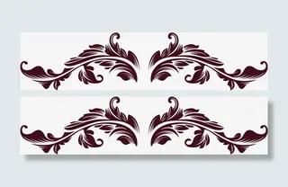 欧式花边花纹华丽花纹免抠