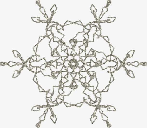 编织雪花型素材免抠