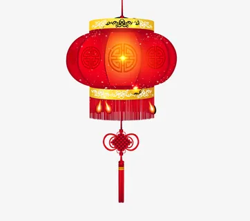 红色的中国风灯笼设计免抠