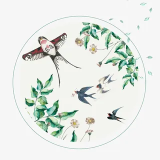 春季踏青风筝燕子元素免抠