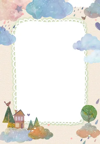 手绘卡通六一儿童节平面广告高清