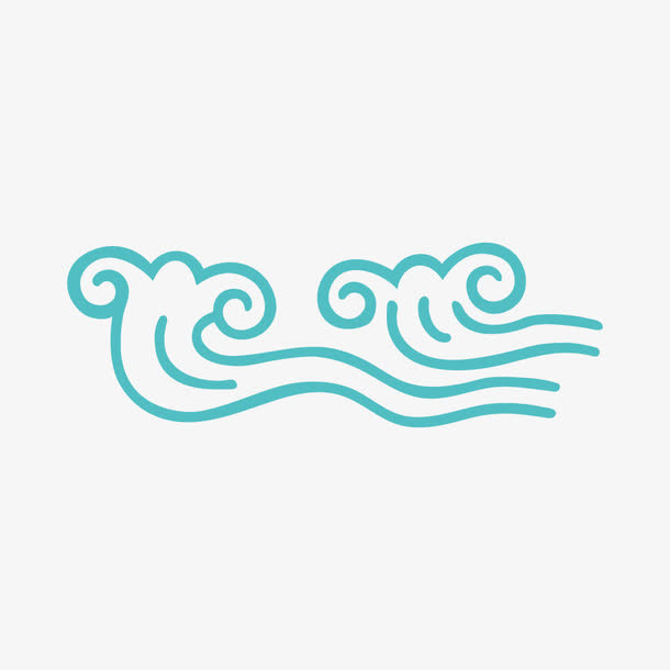 海浪波纹免抠