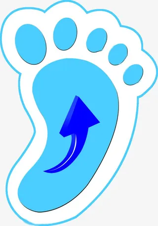 指示标志足迹免抠