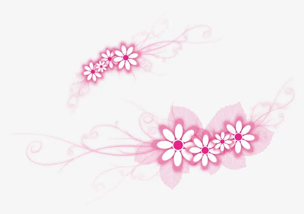 潮流花朵元素免抠