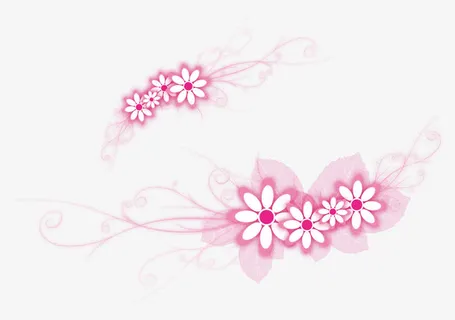 潮流花朵元素免抠