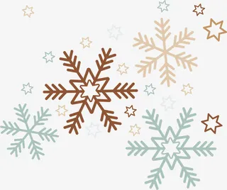 可爱雪花背景矢量飞雪