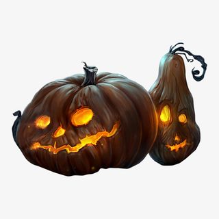 胖瘦南瓜灯1免抠