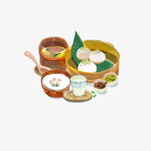 卡通手绘包子早餐免抠手绘/卡通卡通元素