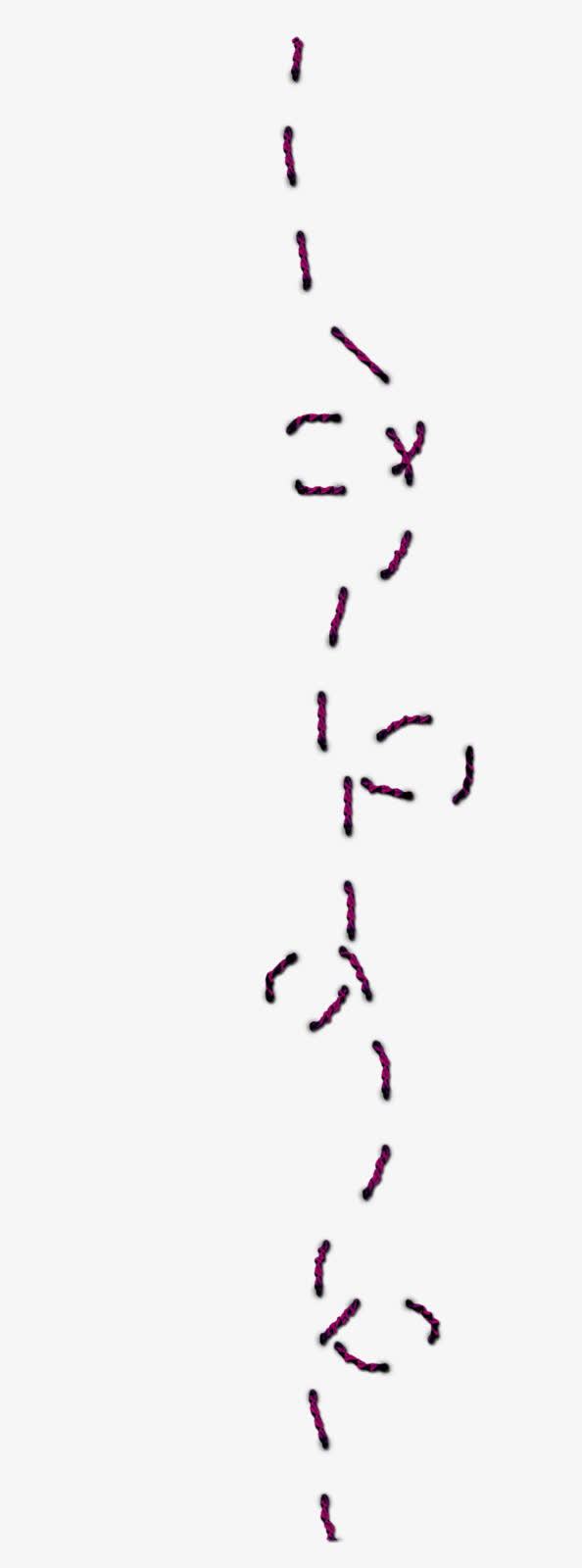 紫色简约鞋带边框纹理免抠