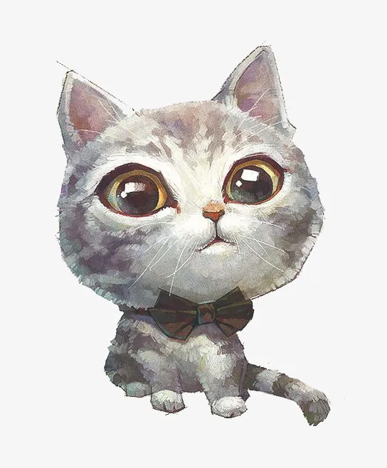 灰色猫咪免抠