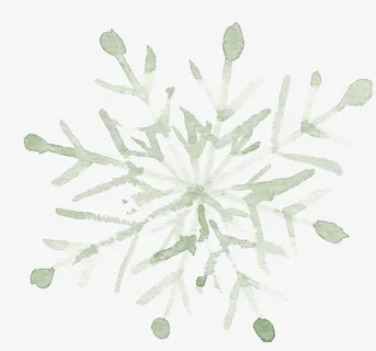 唯美清新的水彩雪花免抠
