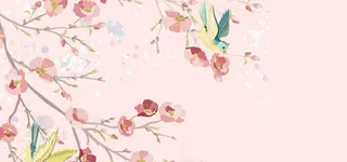 粉色手绘背景banner装饰高清