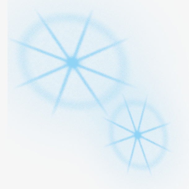 蓝色光圈十字光免抠