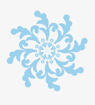 手绘旋风雪花免抠