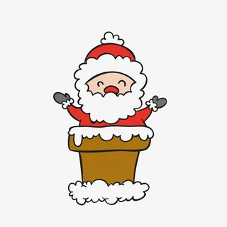 可爱圣诞老人矢量图免抠