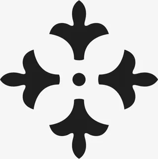 角花底纹花型对称平面图形免抠