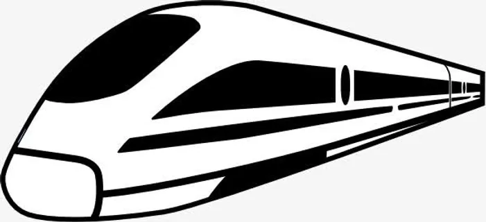 黑色高铁剪影免抠