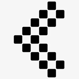 黑色几何图形圆角正方形抽象箭头免抠