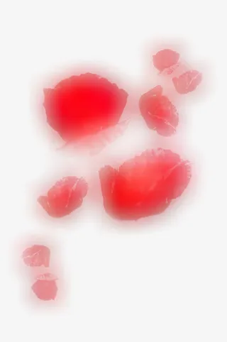 发光的玫瑰花瓣免抠