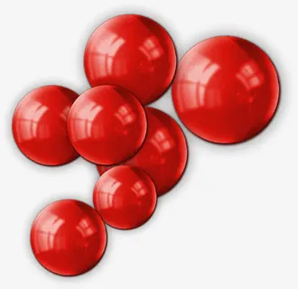 红色圣诞球装饰品素材免抠