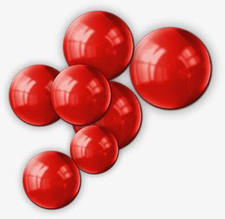 红色圣诞球装饰品素材免抠