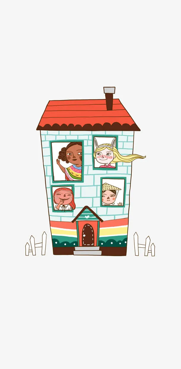 屋内的小孩子免抠