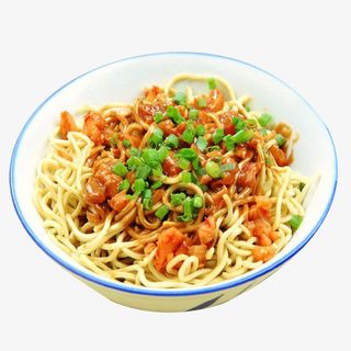 瓷碗里的拌面免抠