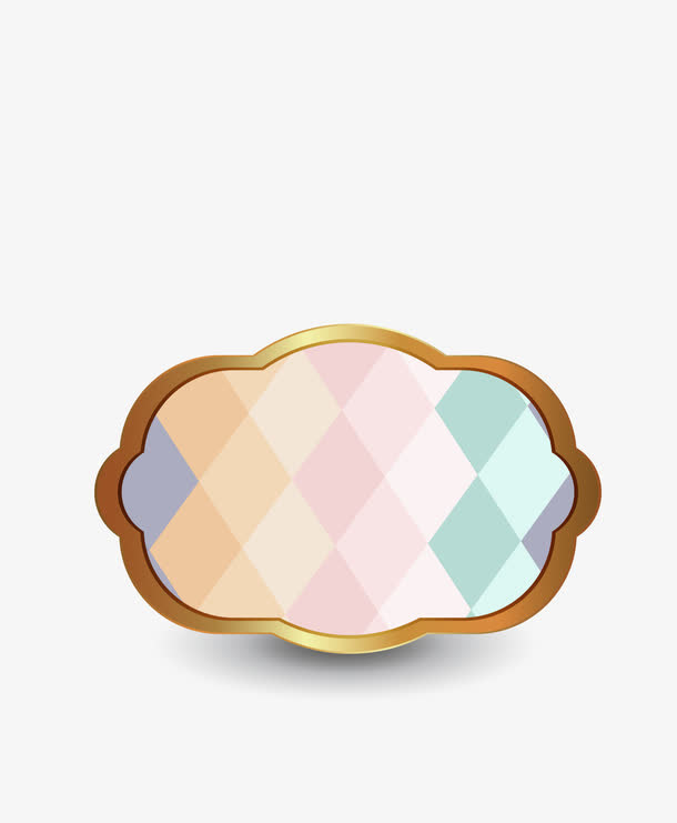 矢量金色精致标签免抠