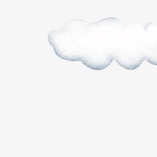 白色圆弧云朵元素免抠