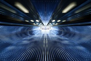 蓝色光效背景素材图片矢量