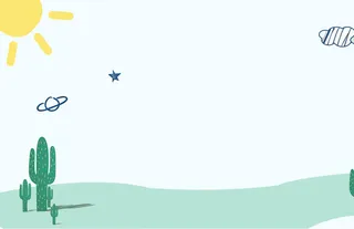 春天的太阳白云免抠背景卡通/手绘元素