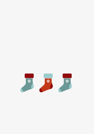 圣诞袜矢量图免抠