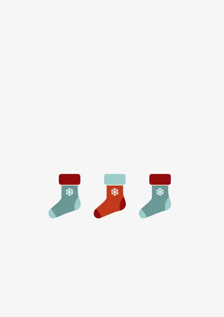 圣诞袜矢量图免抠