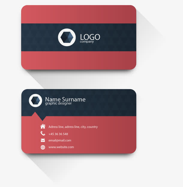 名片设计免抠装饰ppt元素