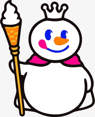 雪人国王，卡通，手绘，动漫免抠