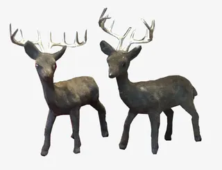 小鹿雕塑免抠