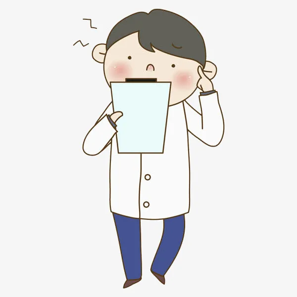 卡通看病历本的医生免抠图免抠