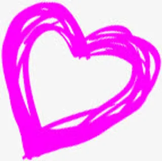 粉色蜡笔画爱心七夕情人节免抠