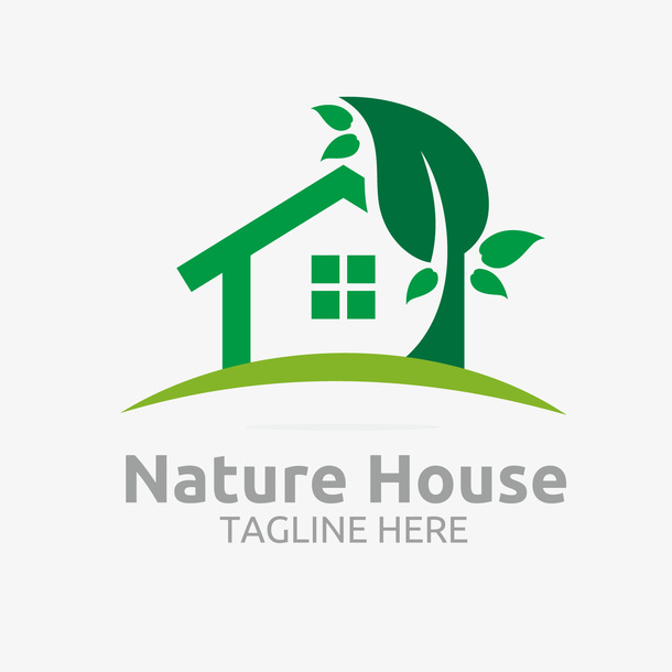绿色房子logo免抠