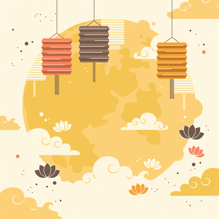 简约中秋节中国风广告高清