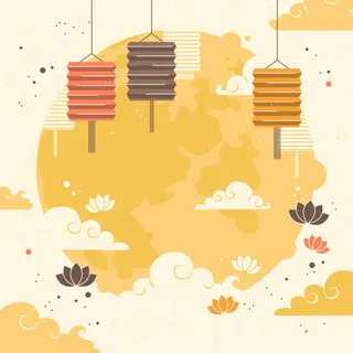 简约中秋节中国风广告高清