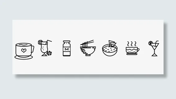 饮料奶茶咖啡等图标免抠