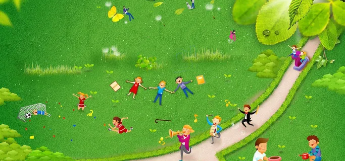 卡通学生教育背景图高清