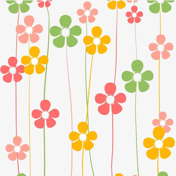 循环花朵花纹免抠